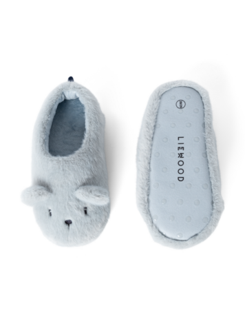 Liewood Aviaja Bear Pantoffels - Dove Blue