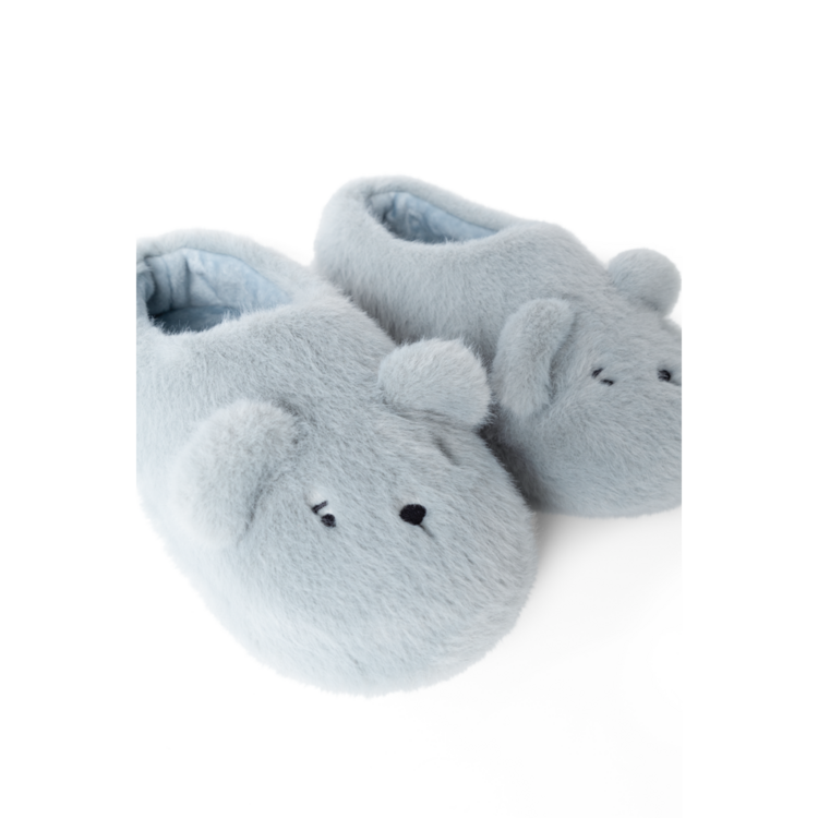 Liewood Aviaja Bear Slippers - Dove Blue