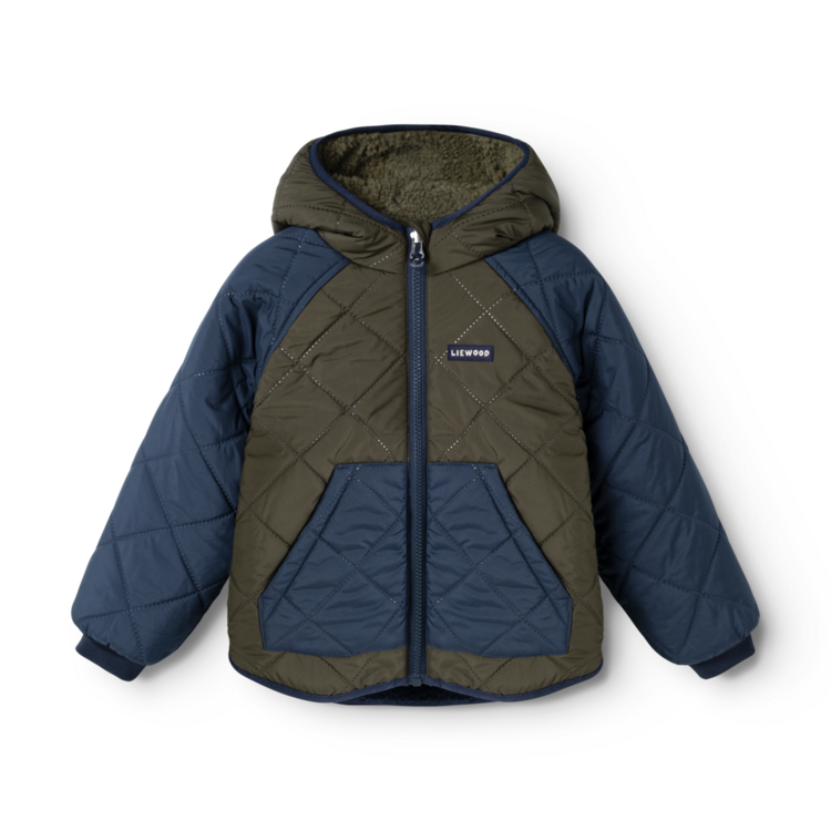 Liewood Jackson Reversible Jacket - Army Brown/Classic Navy