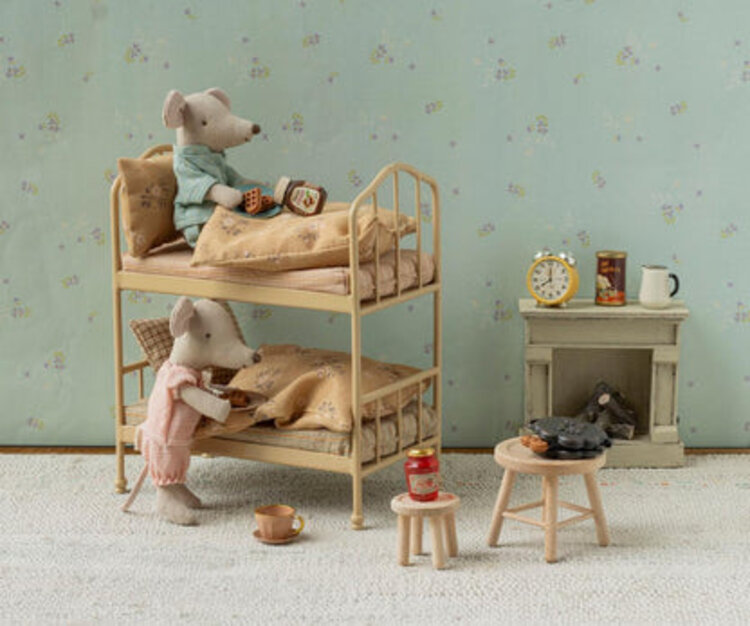 Maileg Bunk bed, Mouse - Wheat