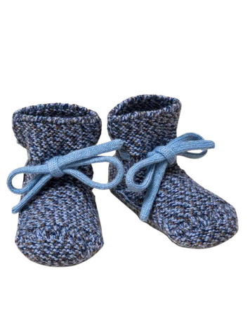 Hvid Booties - Happy Melange Blue
