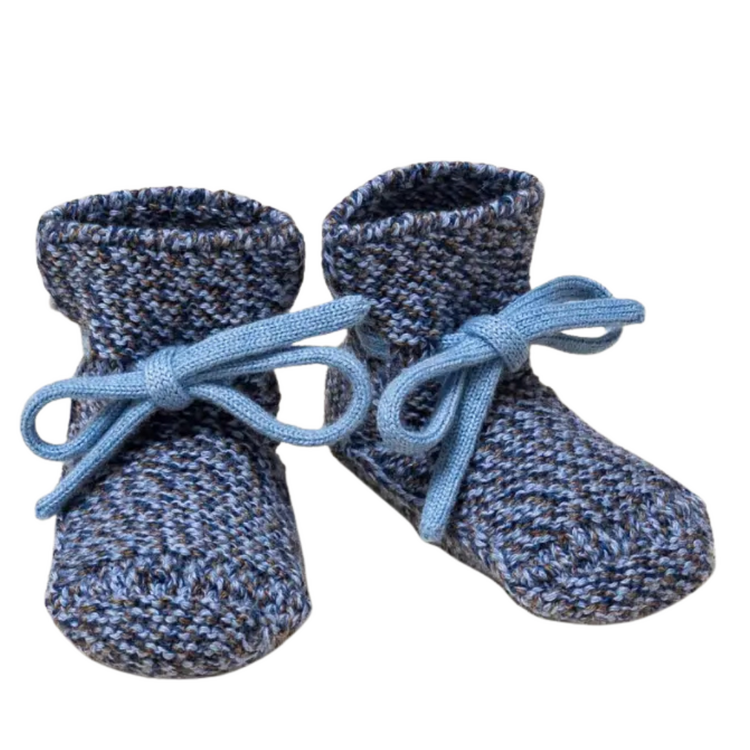 Hvid Booties - Happy Melange Blue