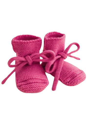 Hvid Booties - Fuchsia