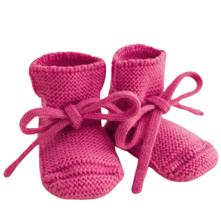 Hvid Booties - Fuchsia