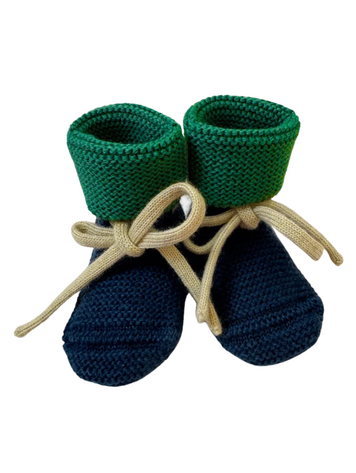 Hvid Booties - Blue/Grass