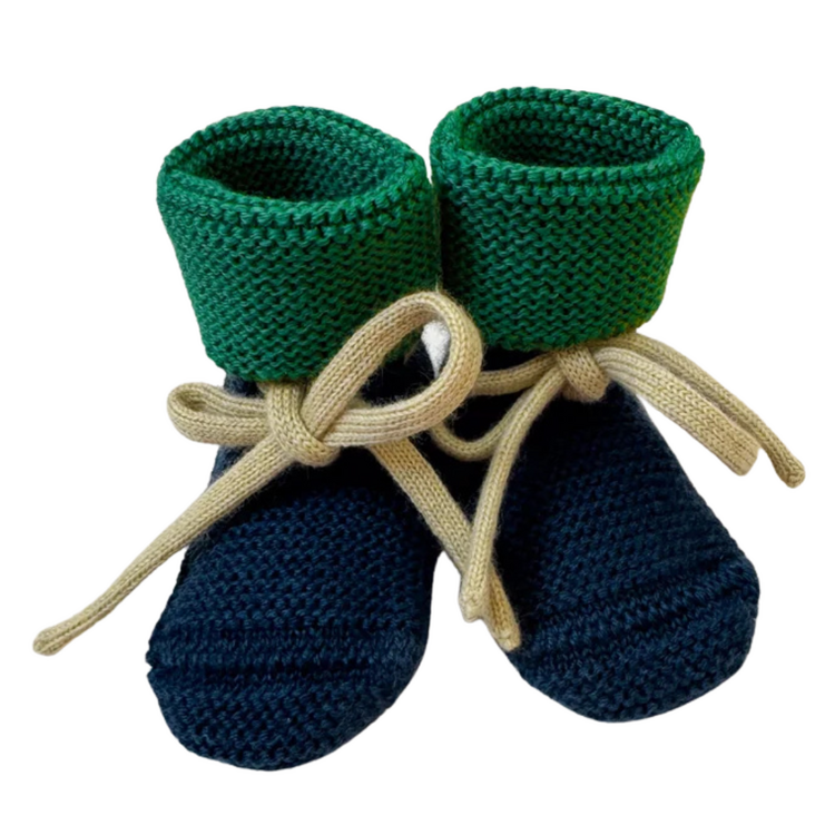 Hvid Booties - Blue/Grass