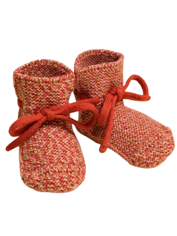 Hvid Booties - Happy Melange Red
