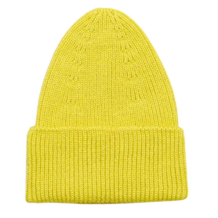 Hvid Beanie Fonzie - Sunny Yellow