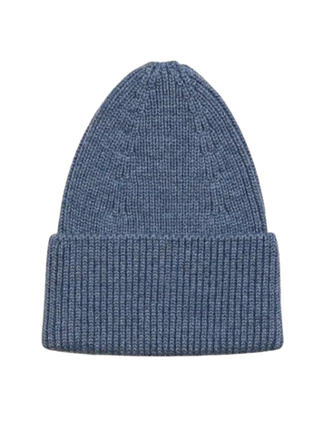 Hvid Beanie Fonzie - Denim