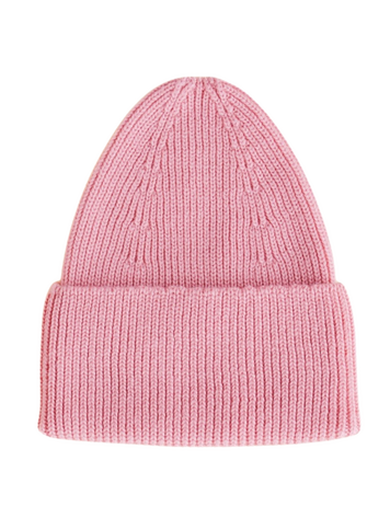 Hvid Beanie Fonzie - Cotton Candy