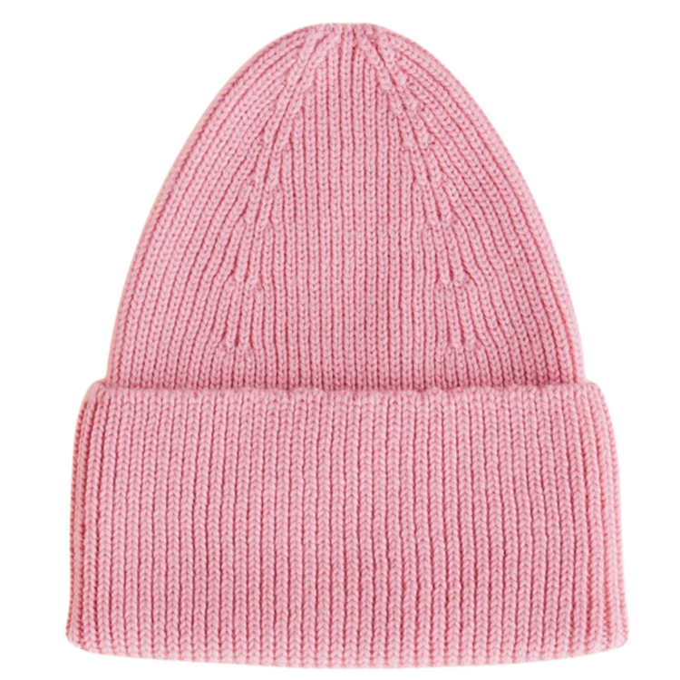 Hvid Beanie Fonzie - Cotton Candy