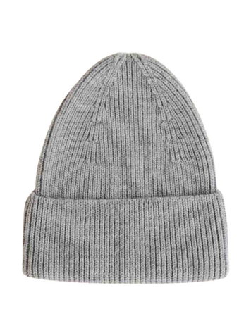 Hvid Beanie Fonzie - Grey Melange