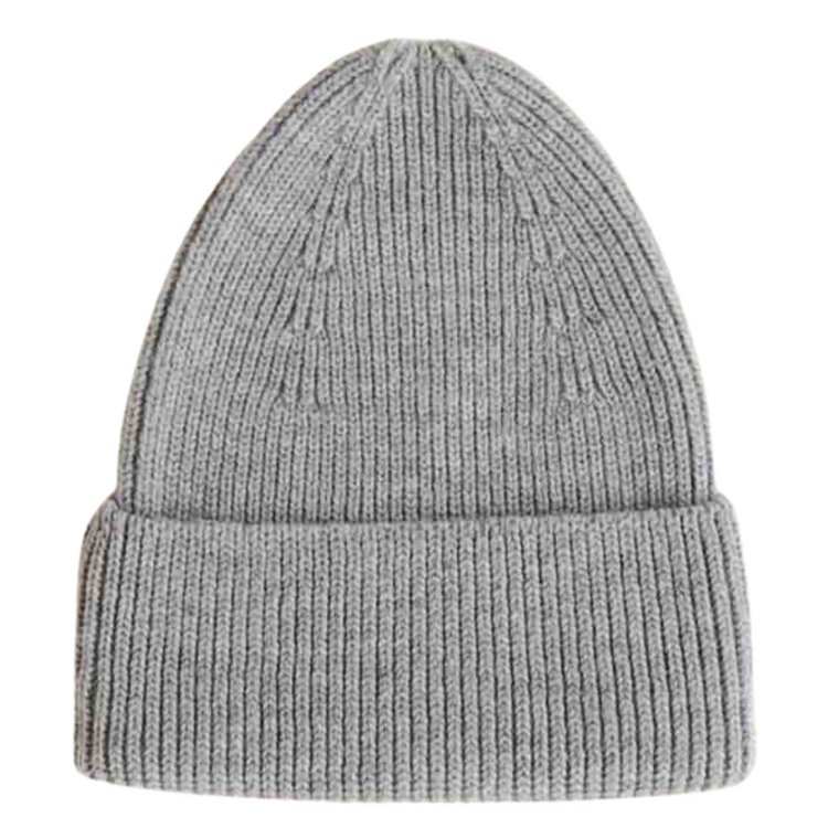Hvid Beanie Fonzie - Grey Melange