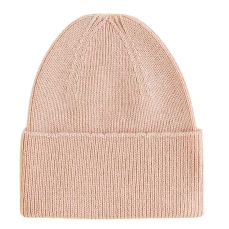 Hvid Beanie Fonzie - Apricot