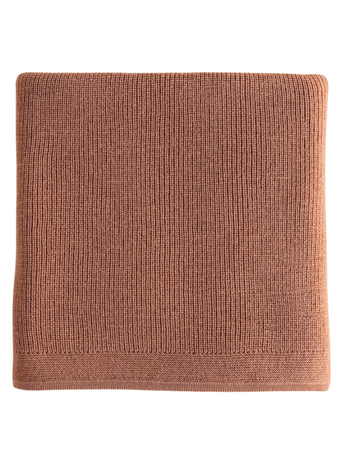 Hvid Blanket Felix - Terracotta