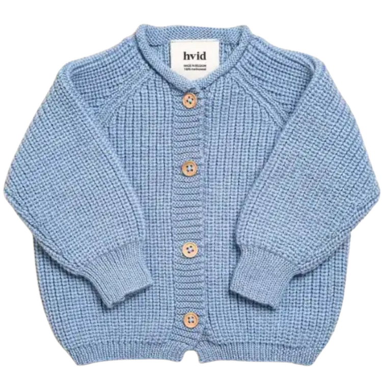 Hvid Cardigan Inga - Light Blue