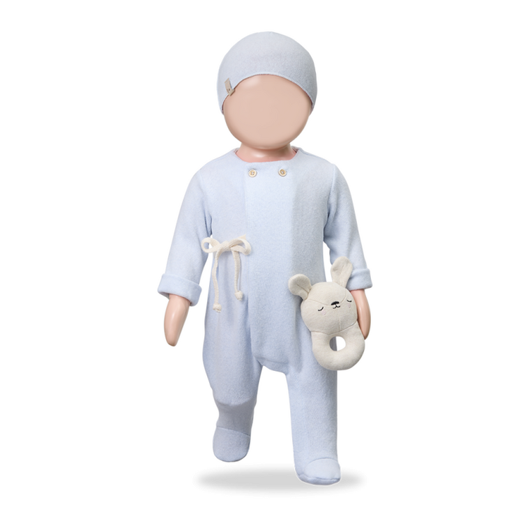 1+ in the family Havre Jumpsuit w/Feet - Ciel