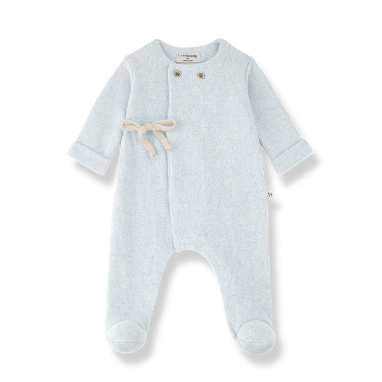 1+ in the family Havre Jumpsuit w/Feet - Ciel