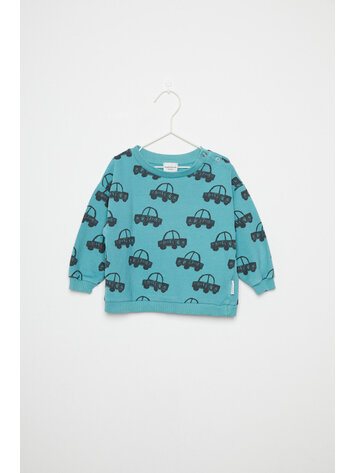 Weekend House Kids Cars all over sweatshirt - Turquesa
