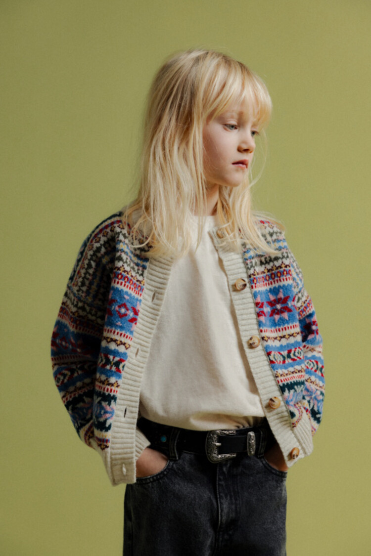 The New Society Caia Cardigan - Caia Jacquard