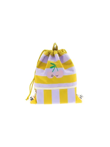 Cotton Cloud Drawstring Bag - Cherry Pop