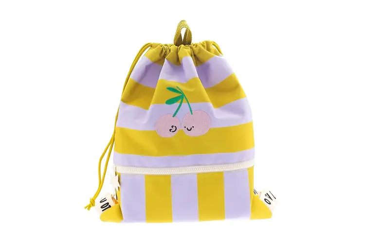 Cotton Cloud Drawstring Bag - Cherry Pop