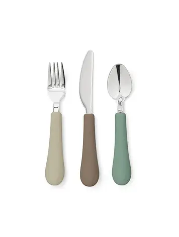 Cam Cam Copenhagen Rainbow Kids Bestek Set - Olive Mix