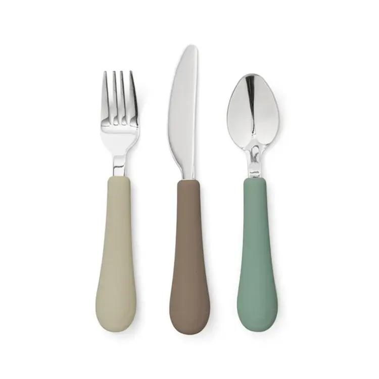 Cam Cam Copenhagen Rainbow Kids Bestek Set - Olive Mix