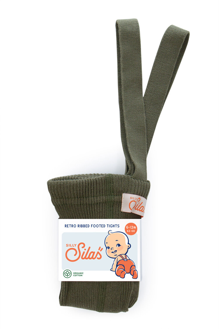 Silas Footed Cotton Tights - Olive