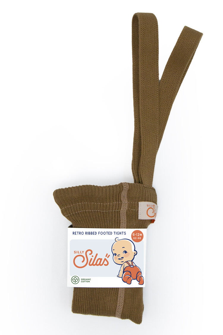 Silas Footed Cotton Tights - Acorn Brown