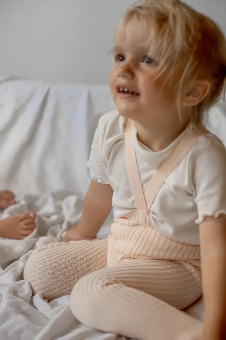 Silly Silas Hippy Footed Cotton Tights - Silky Peach