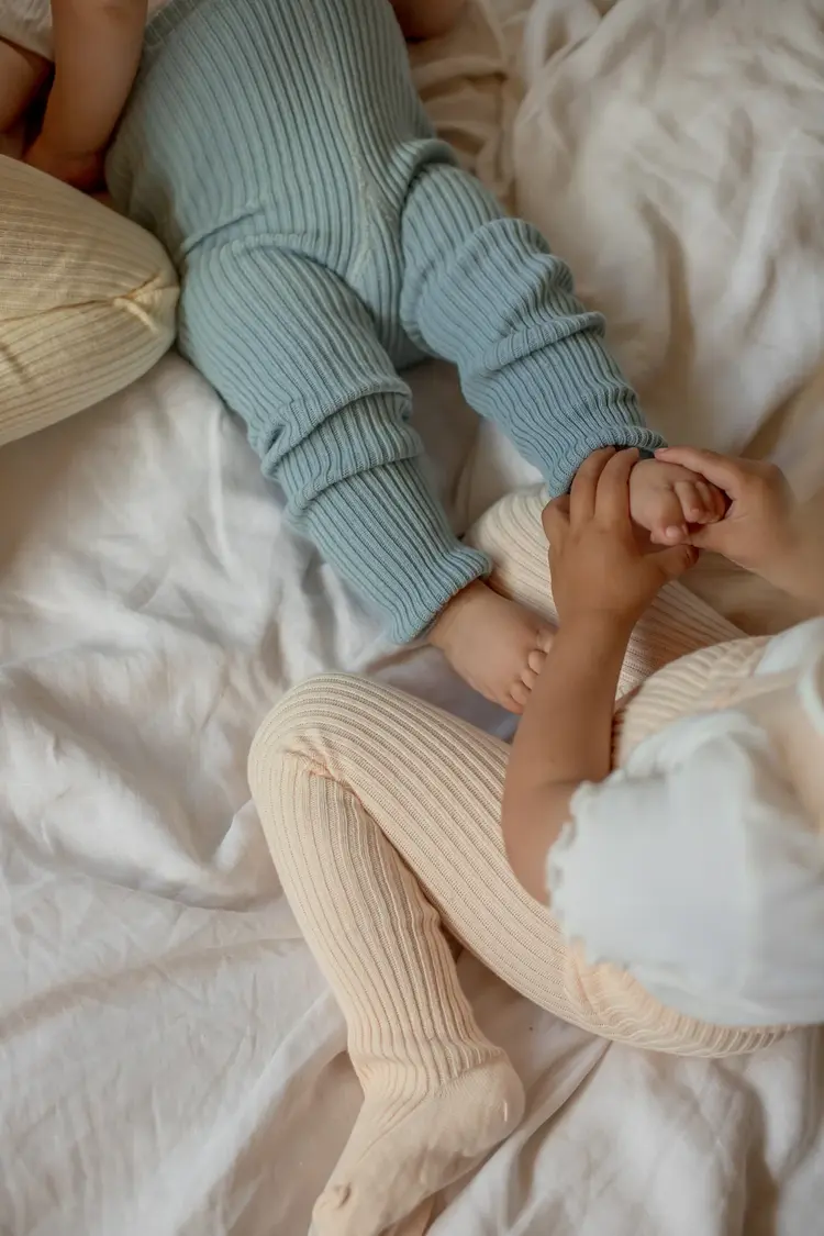 Silly Silas Hippy Footed Cotton Tights - Silky Peach