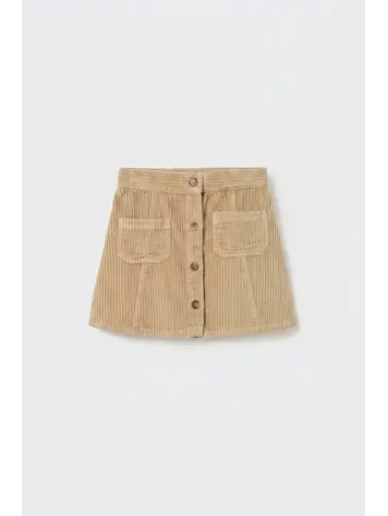 COZMO Modena Wide Corduroy Skirt - Stone