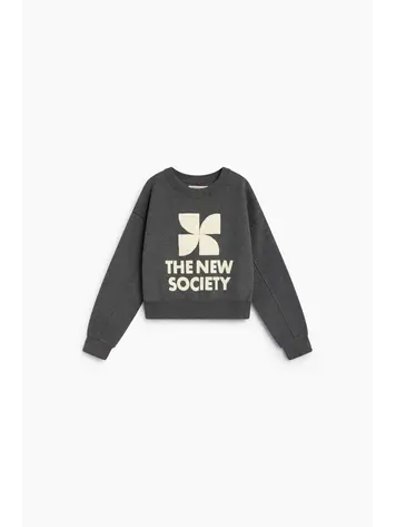 The New Society TNS Logo Sweatshirt - Dark Grey Melange