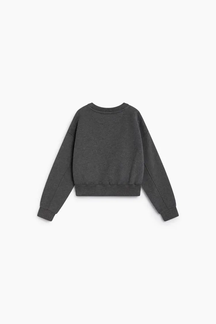 The New Society TNS Logo Sweatshirt - Dark Grey Melange