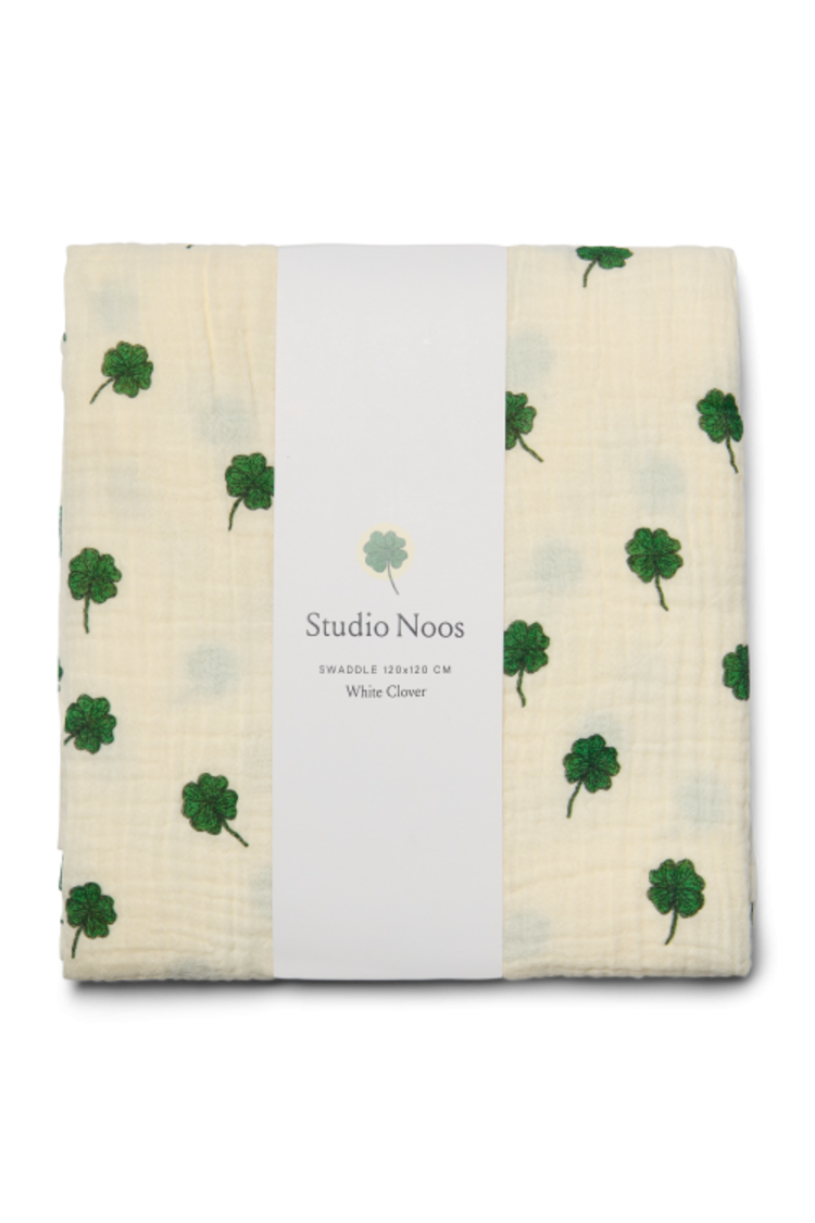 Studio Noos Swaddle Print Large - White Clover