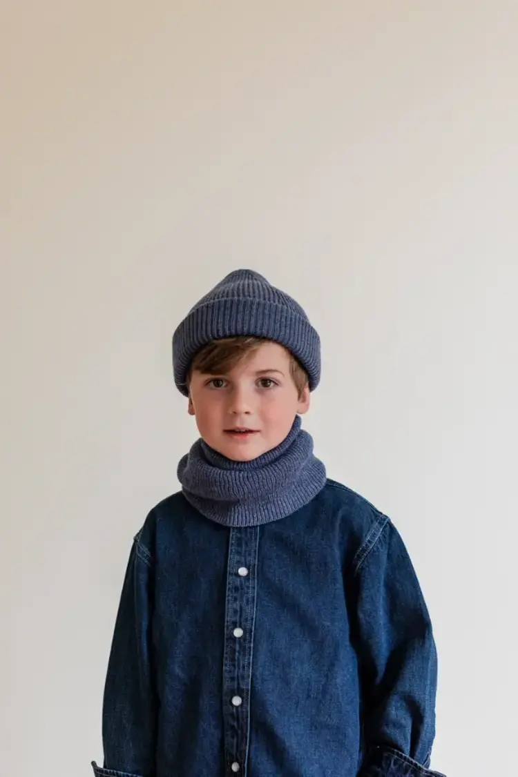 Hvid Tube scarf Gigi - Denim