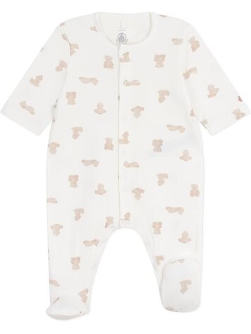 Petit Bateau Dors Bien - Marshmallow/Brun