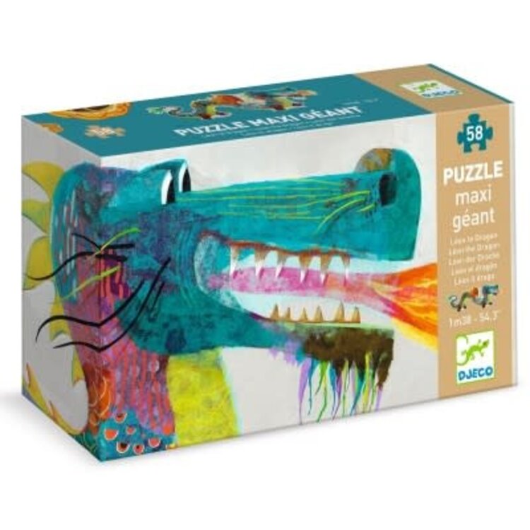Djeco Grote Puzzel - Leon The Dragon - 58 pcs