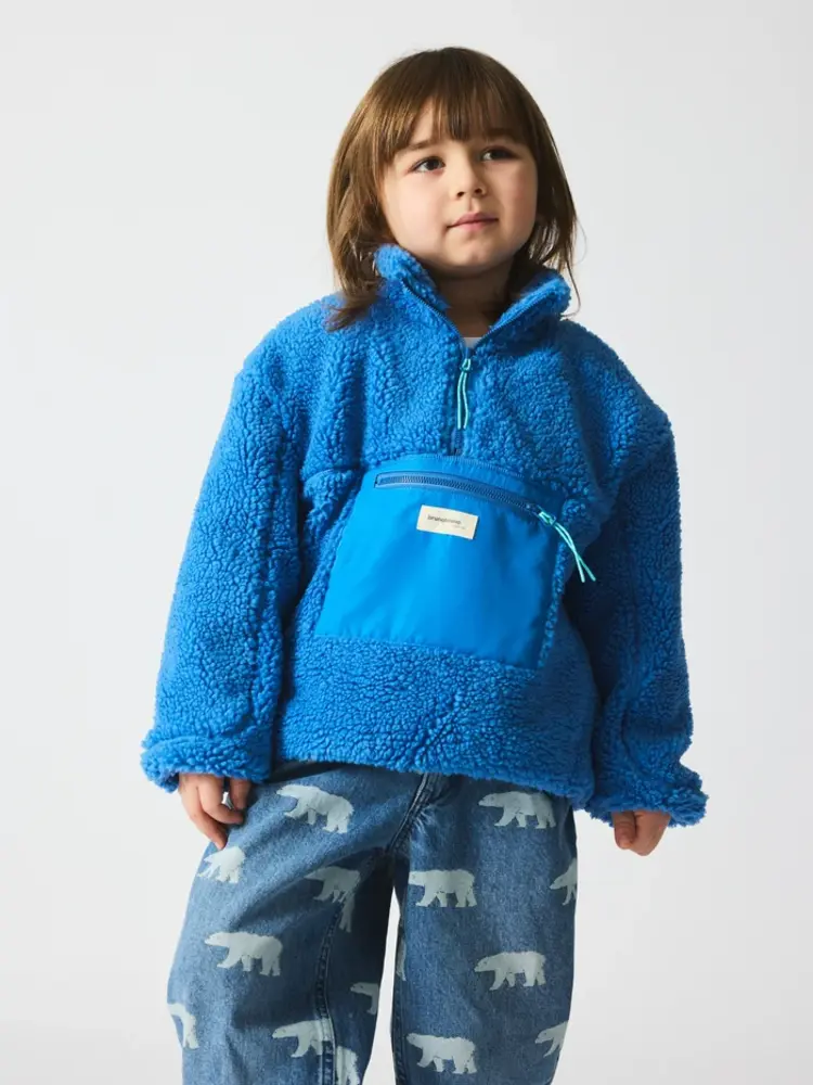 Bruno Bruno Nation Yejun Teddy Jacket - Pacific Coast Blue