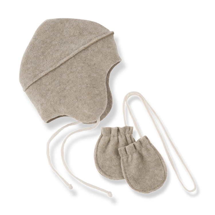 1+ in the family Albi Beanie & Mittens - Beige