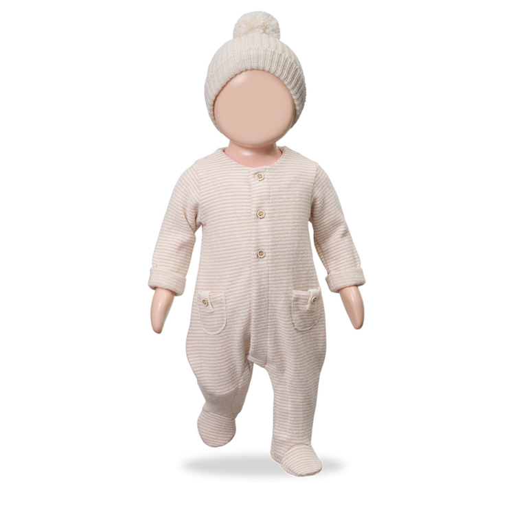 1+ in the family Metz Jumpsuit w/Feet - Nude
