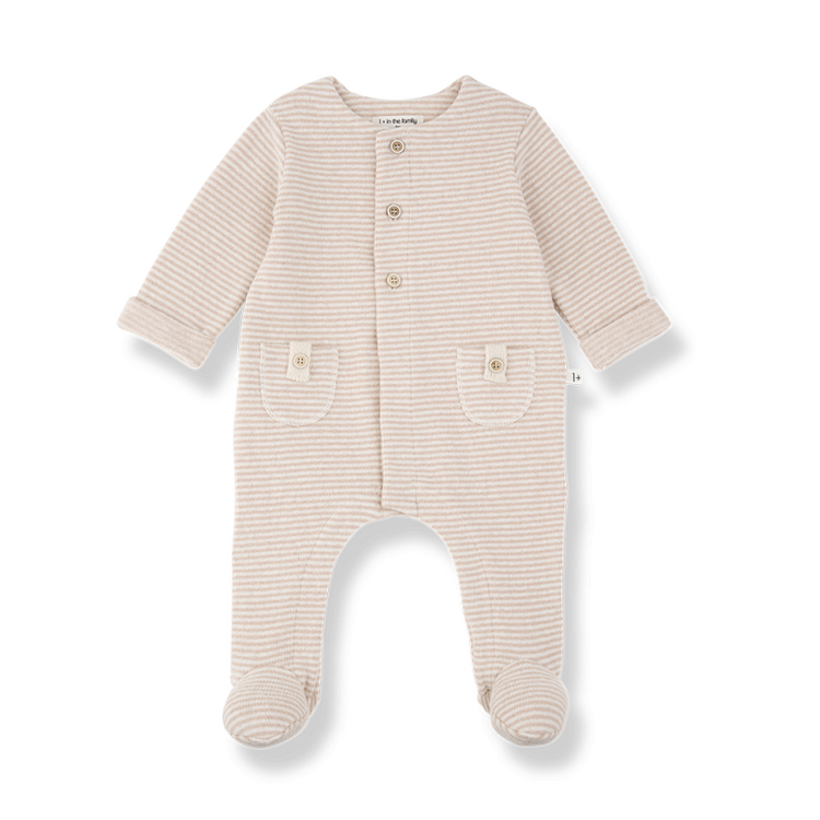 1+ in the family Metz Jumpsuit w/Feet - Nude
