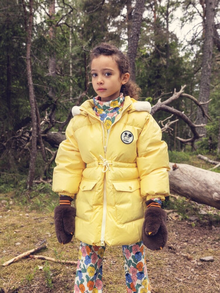 Mini Rodini Ritzratz Patch Heavy Puffer - Yellow