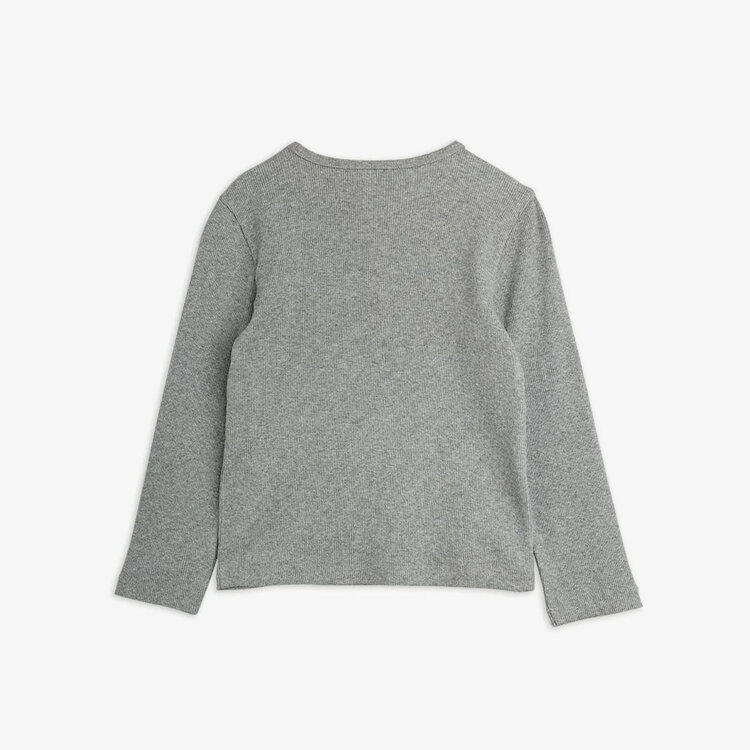Mini Rodini Rabbit Application LS Top - Grey Melange