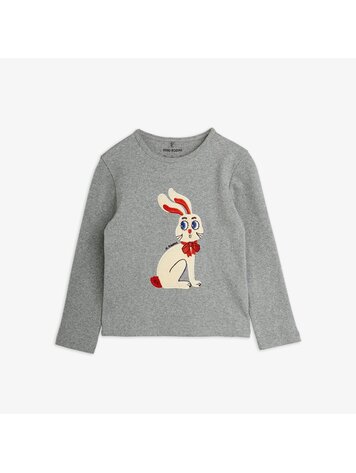 Mini Rodini Rabbit Application LS Top - Grey Melange
