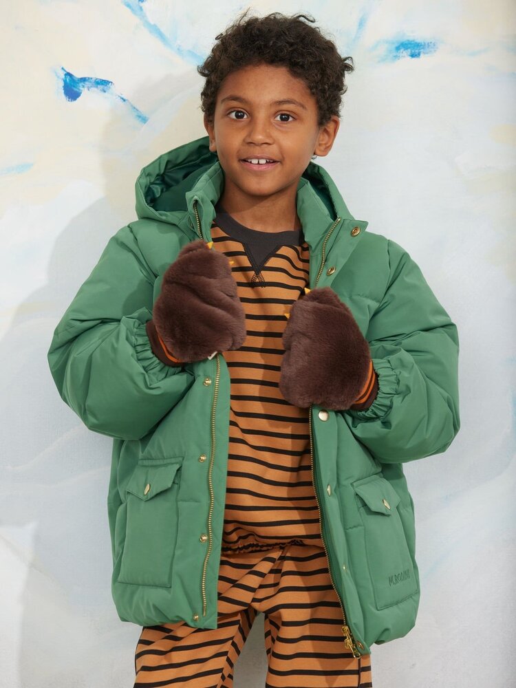 Mini Rodini Solid Heavy Puffer - Green