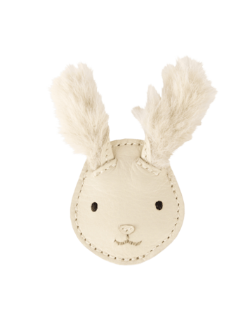 Donsje Amsterdam Josy Exclusive Hairclip Rabbit - Cream Leather
