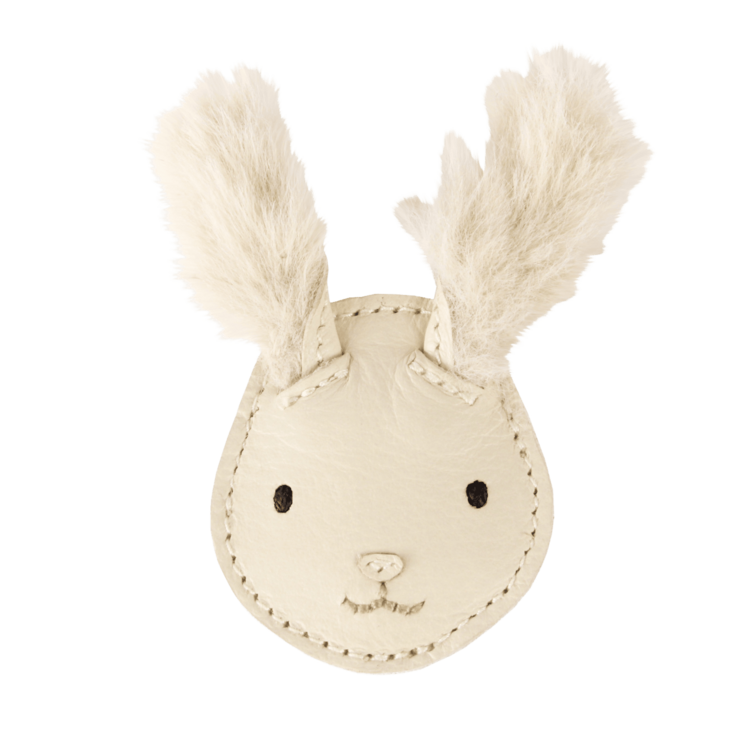 Donsje Amsterdam Josy Exclusive Hairclip Rabbit - Cream Leather