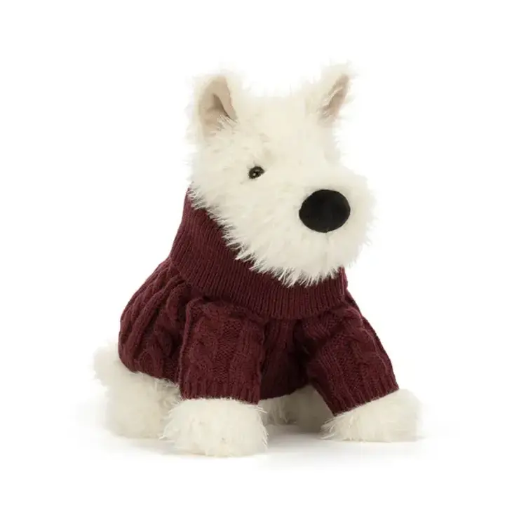 Jellycat Munro Scottie Dog Winter Jumper Outfit